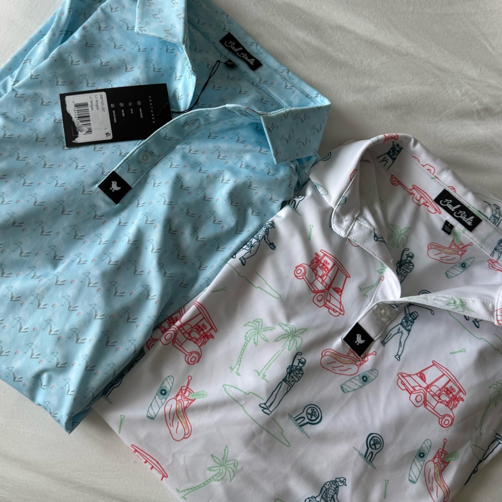 Bundle of 2 - Bad Birdie Men's Polos - Picture 2 of 6
